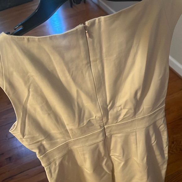 Anne Taylor long beige dress size M stretchy - Picture 4 of 11